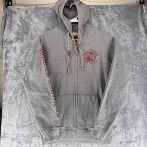 Howler Brothers Mens Grey Full Zip Hoodie Sweatshirt Heed the Call Size S